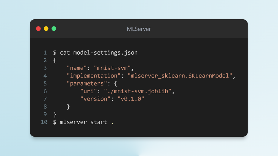 MLServer - 只要一行指令與兩個JSON檔就能部署模型